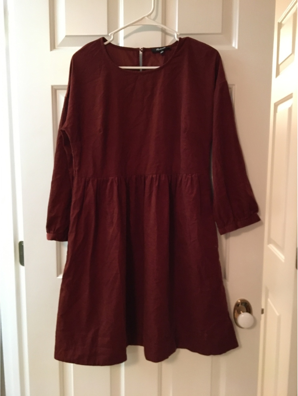 Madewell Rust Corduroy Dress Size Small